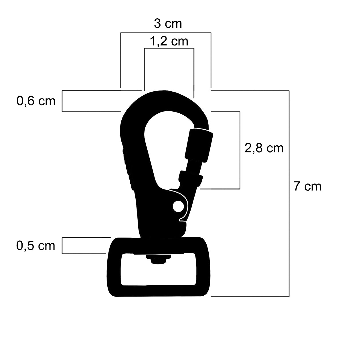 LOCK DOG bissfeste Hundeleine mit Schraubkarabiner